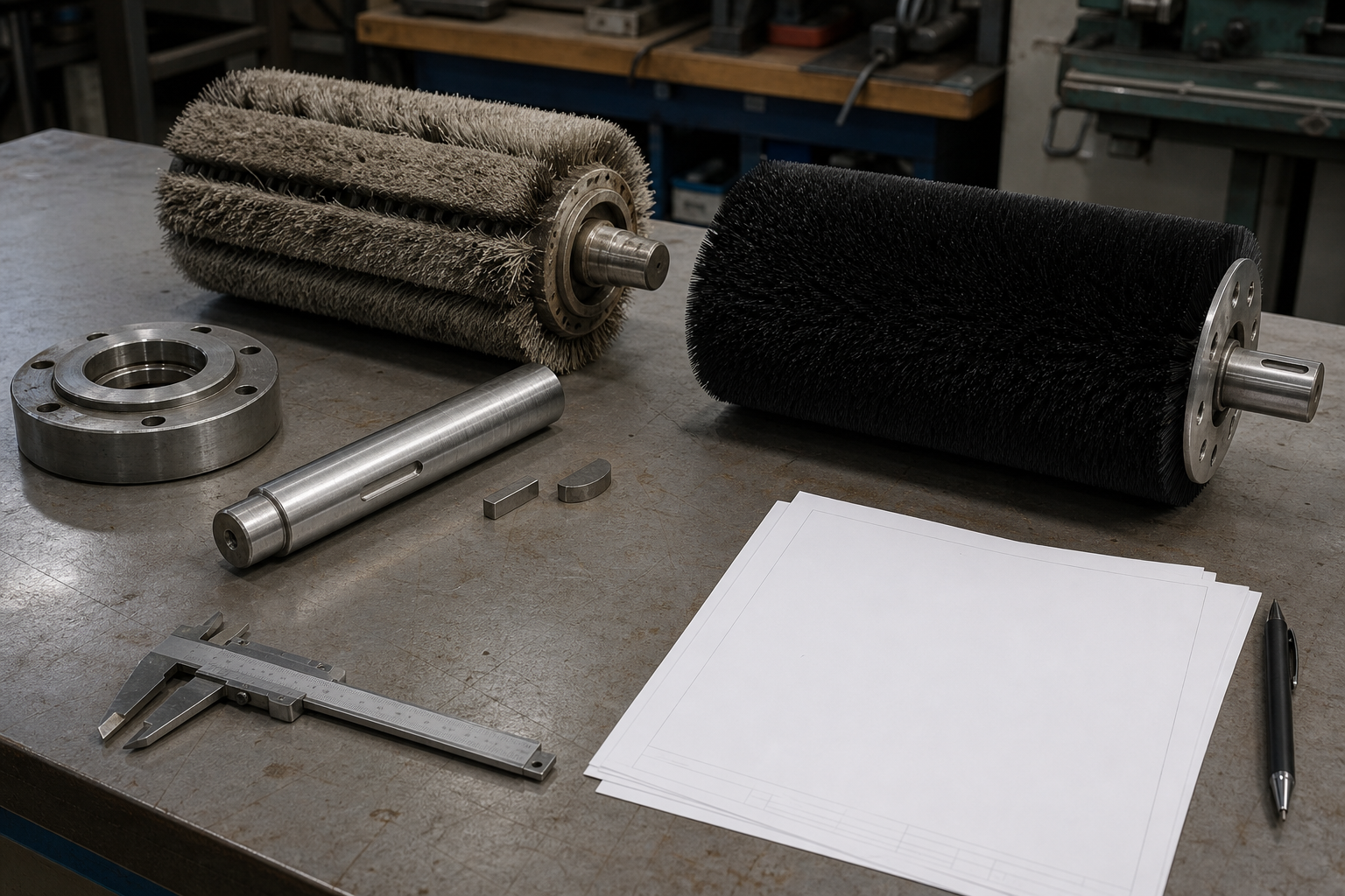 Brush sample and mounting review illustration