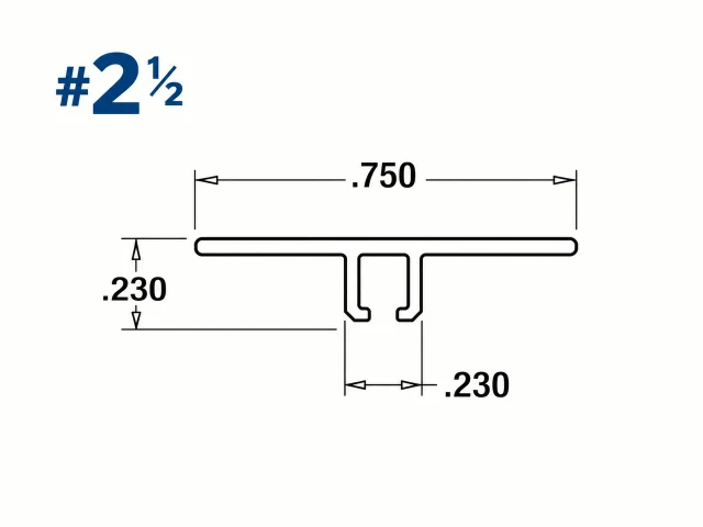#2-1/2: Single Track Aluminum Holder