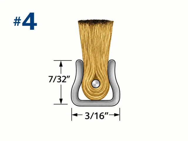 #4 Crimped Brass Fill with Stainless Steel Backing