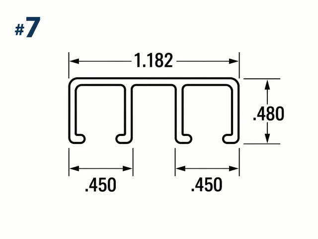 #7: Double Track Aluminum Holder