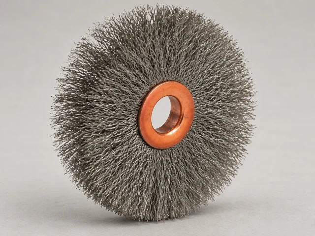 Copper Center Crimped Wire Wheel Brushes – Stainless Steel