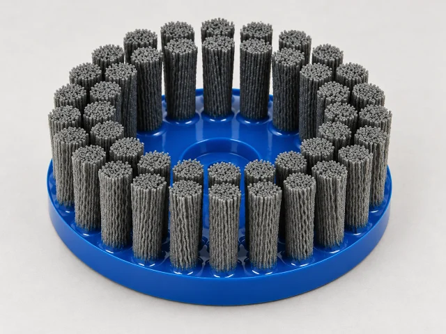Silicon Carbide Abrasive Nylon Disc Brushes - Tufted Pattern